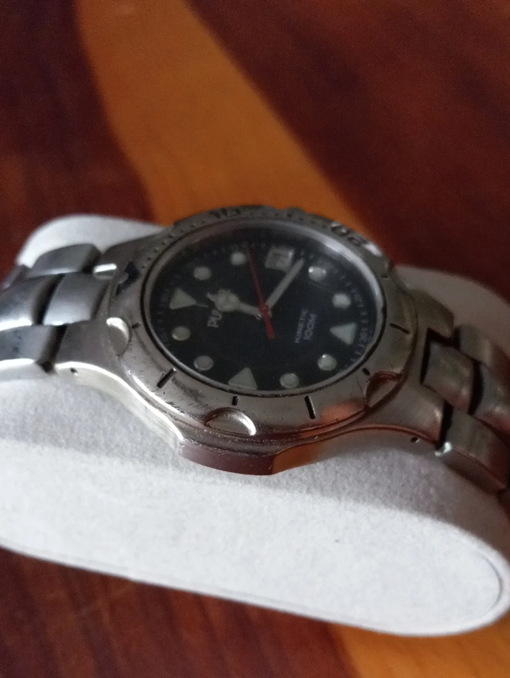 Pulsar Kinetic YT57-0B00 Stainless Steel Watch with Black Dial